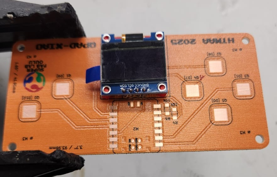PCB prepared for soldering